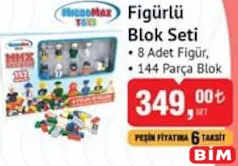 MİCROMAX TOYS OYUNCAK FİGÜRLÜ BLOK SETİ 8 ADET FİGÜR, 144 PARÇA BLOK